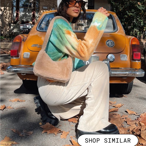 NWT Princess Polly Motel Obeli Trouser in Rib Cream - Petite - Picture 4 of 10